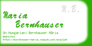 maria bernhauser business card